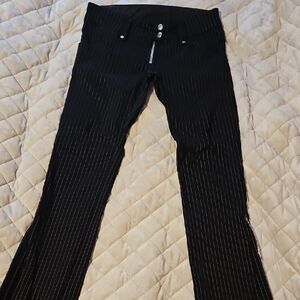 Lip Service Black Pinstripe Trousers